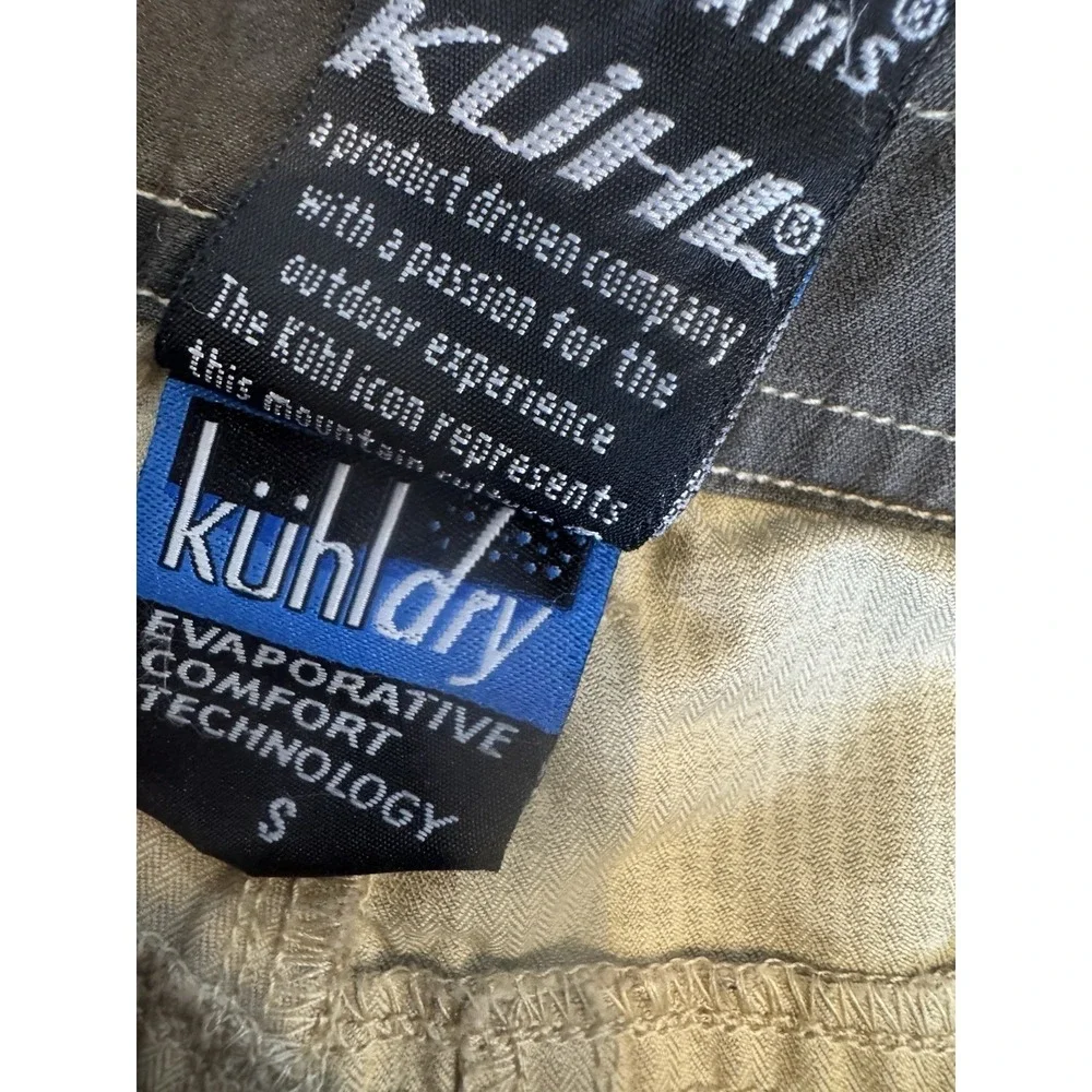 Kuhl Dry Cargo Shorts Mens Outdoor Hiking Utility Green Brown Khaki Small